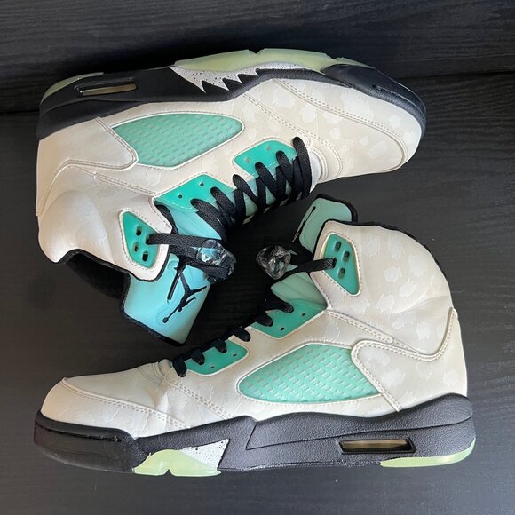 Air Jordan 5 Retro Sneakers Men’s Sz 11 Island Green Reflective CN2932-100 - Picture 6 of 10